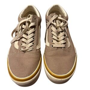 Vans Brown and Cream Platform Sneakers